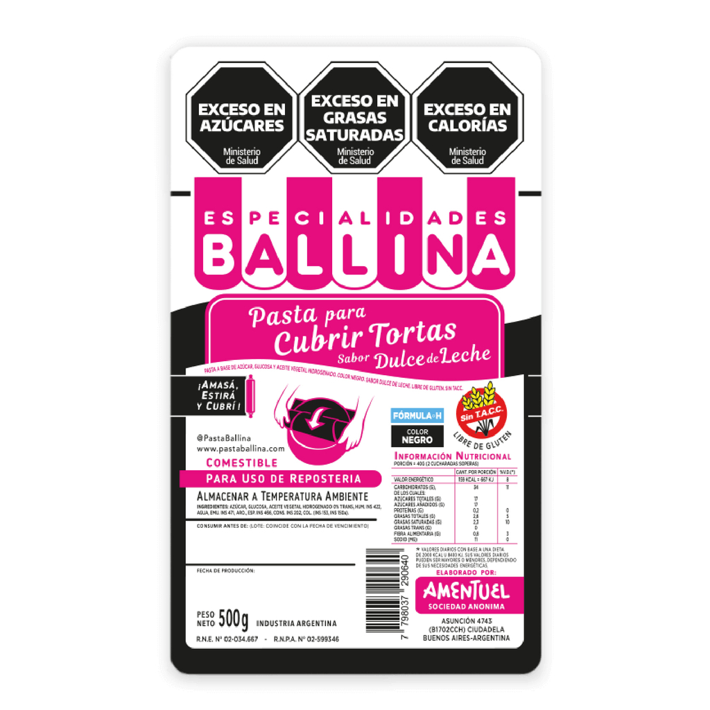 Pasta Ballina color negro